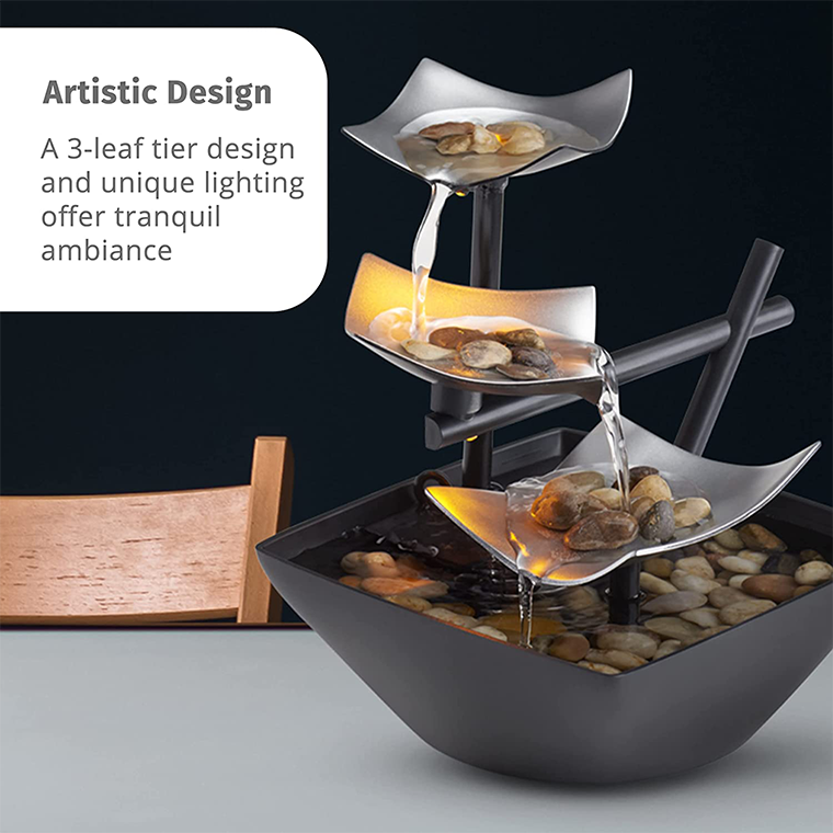 3-Tier Relaxation Tabletop Fountain - Image 2